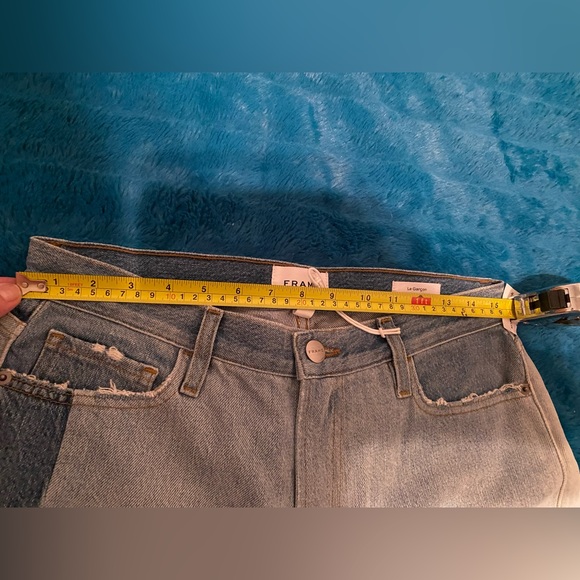 Frame Le Garçon Mid Rise Straight Fit Distressed Unmatched Jeans in size 26 NWT - Picture 15 of 16
